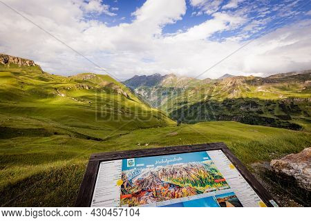 Map Of The Surroundings At The Grossglockner High Alpine Road In Austria - Kaprun, Austria - August 