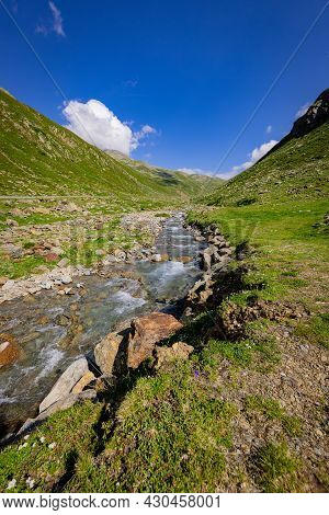 Famous Timmelsjoch High Alpine Road In The Austrian Alps Also Called Passo Rombo - Travel Photograph