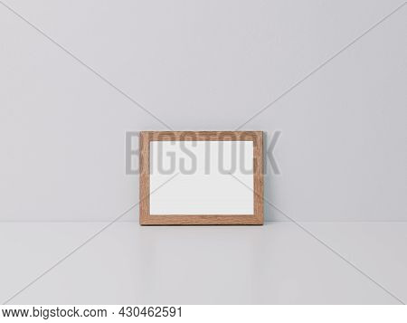 Wooden Frame Mockup, 5x7 Photo Frame, Poster Template, Minimalist Styled.