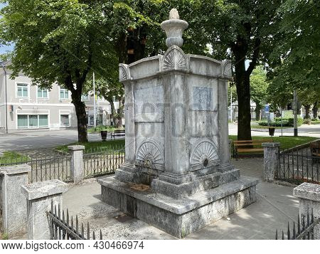 Cesarovac Spring - Monument To The Construction Of The First Water Supply System In Ogulin, Croatia 