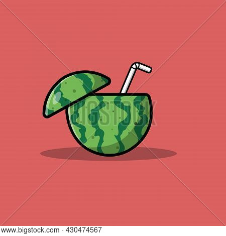 Cute Pear Holding Surfboard Cartoon Vector Icon Illustration. Summer Fruit Icon Concept Isolated Pre
