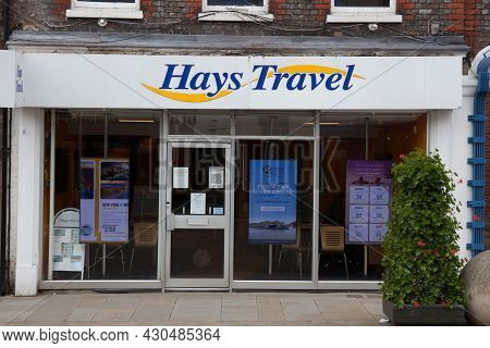 The Hays Travel Agents In Andover In The Uk, Taken 25th May 2021