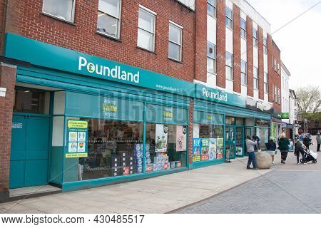 The Poundland Shop In Andover In The Uk, Taken 25th May 2021