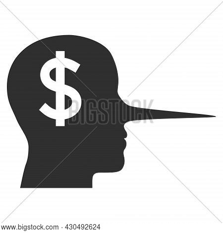 Financial Liar Icon With Flat Style. Isolated Vector Financial Liar Icon Image On A White Background