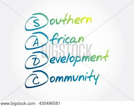Sadc - Southern African Development Community Acronym, Business Concept Background