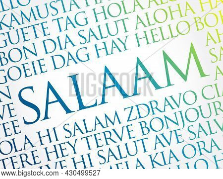 Salaam (hello Greeting In Persian,farsi) Word Cloud In Different Languages Of The World