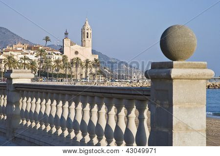 Sant Bartomeu jsem kostel Santa Tecla, Sitges, Španělsko