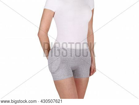 Hip Brace With Two Cushion Pads. Bandage Protector On The Hip Joint. Medical Compression Underwear F