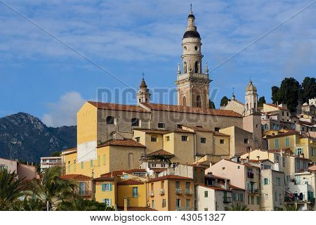 A medieval tower over a france village