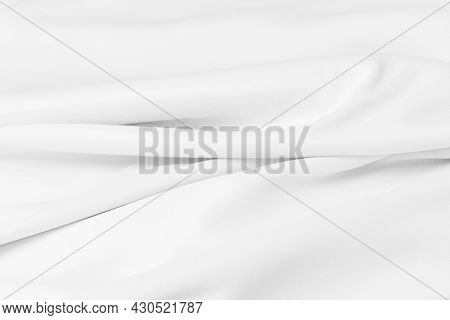 Fashion Brand, Elegant Fabric And Girly Glamour Concept - Luxury White Soft Silk Flatlay Background 