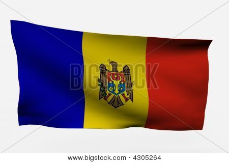 Moldavie 3D drapeau
