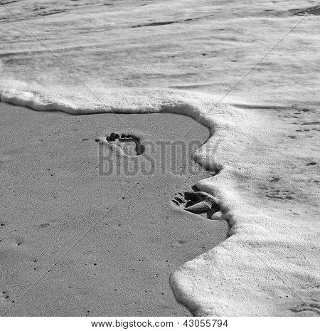 Skim Covered Footsteps