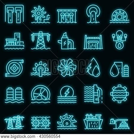 Hydro Power Icons Set Vector & Photo (Free Trial) | Bigstock