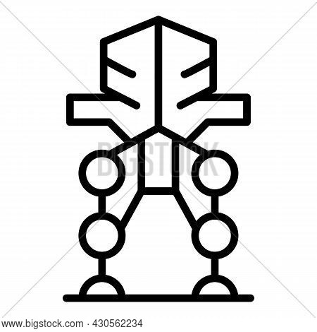 Artificial Exoskeleton Icon Outline Vector. Robot Suit. Body Tech
