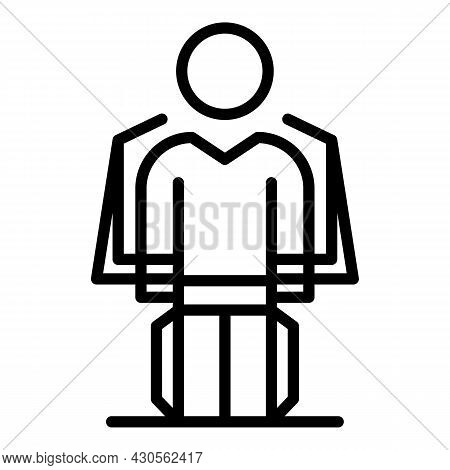 Fly Exosuit Icon Outline Vector. Exoskeleton Robot. Artificial Suit