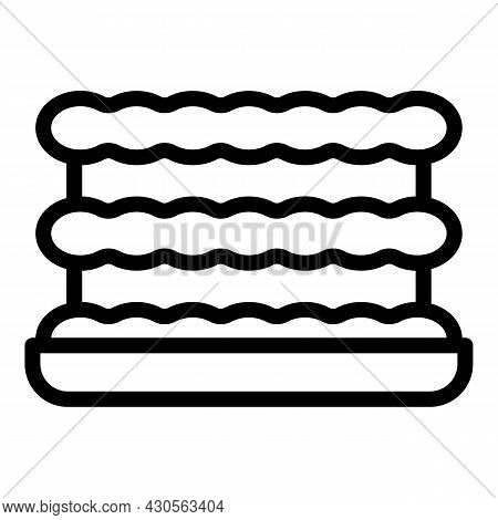 Italian Lasagna Icon Outline Vector. Lasagne Pasta. Food Cheese