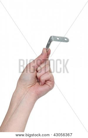 una mano mostrando una parentesi angolare