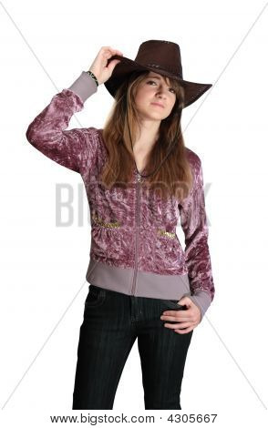 Teenager i Cowboy Hat