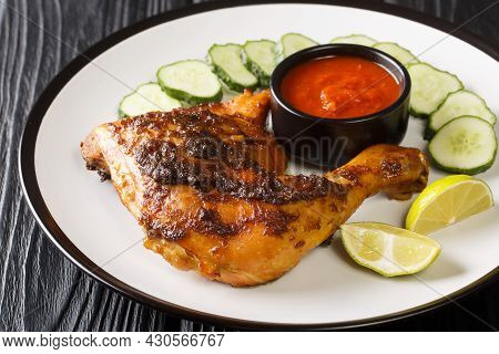 Ayam Bakar Is A Dish Of Charcoal-grilled Chicken Marinated In Kecap Manis, Coconut Oil, Shallot, Gar