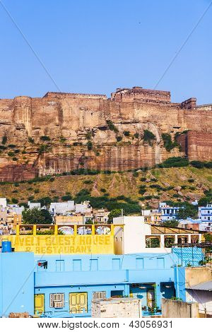 Una vista di Jodhpur, la città blu del Rajasthan