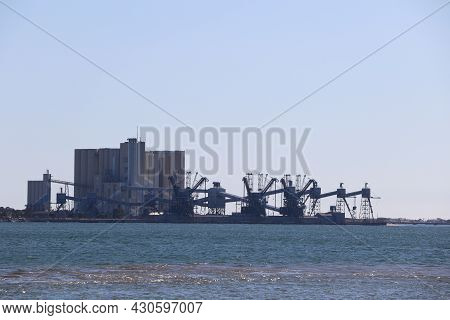 Port Of Trafaria Located On The Tagus River, Portugal
