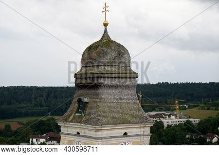 Onion Dome With Onion Helmet Or Onion Dome Photographed On A Church Tower As An Architectural Roof C