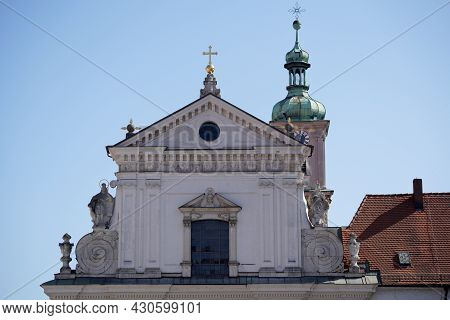 Onion Dome With Onion Helmet Or Onion Dome Photographed On A Church Tower As An Architectural Roof C