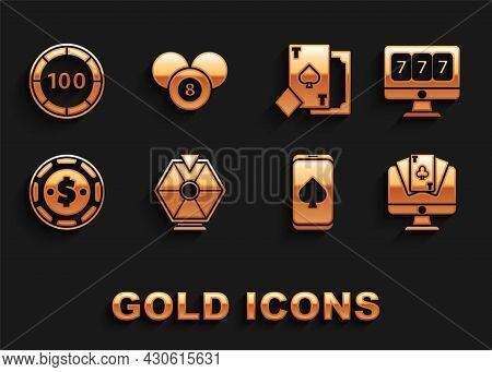 Set Lucky Wheel, Online Slot Machine With Lucky Sevens Jackpot, Poker Table Game, Casino Chip Dollar