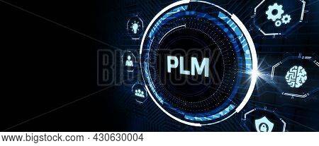 Plm Product Lifecycle Management System Technology Concept. Technology, Internet And Network Concept