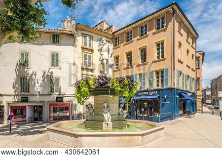 Salon De Provence, France - June 26,2021 - In The Streets Of Salon-de-provence. Salon Is A Commune L