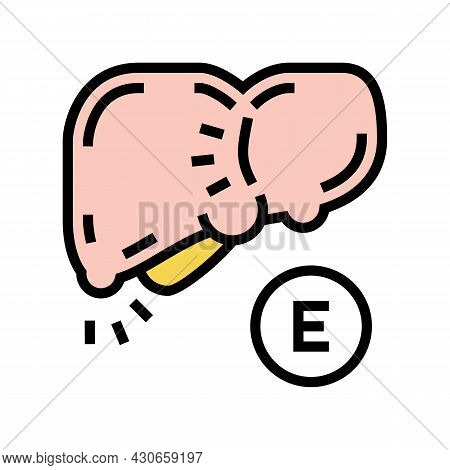 Type E Hepatitis Color Icon Vector. Type E Hepatitis Sign. Isolated Symbol Illustration