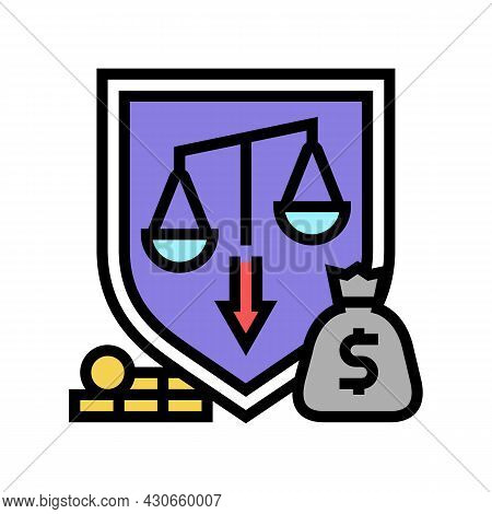 Inequality Social Problem Color Icon Vector. Inequality Social Problem Sign. Isolated Symbol Illustr