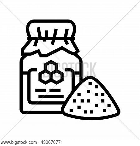 Nectar Package Beekeeping Line Icon Vector. Nectar Package Beekeeping Sign. Isolated Contour Symbol 