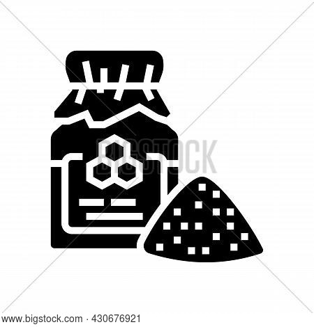 Nectar Package Beekeeping Glyph Icon Vector. Nectar Package Beekeeping Sign. Isolated Contour Symbol