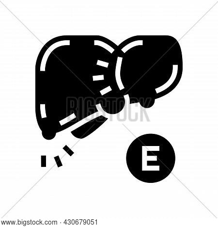 Type E Hepatitis Glyph Icon Vector. Type E Hepatitis Sign. Isolated Contour Symbol Black Illustratio