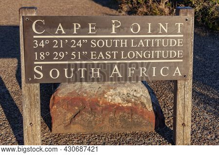 Cape Point 34 Degrees 21 Minutes 24 Seconds South Latitude 18 Degrees 29 Minutes 51 Seconds East Lon