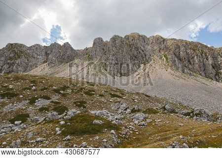 The Summit Of Mount Terminillo View From Prato Sassi In Lazio During Summer Day Of August, Italy