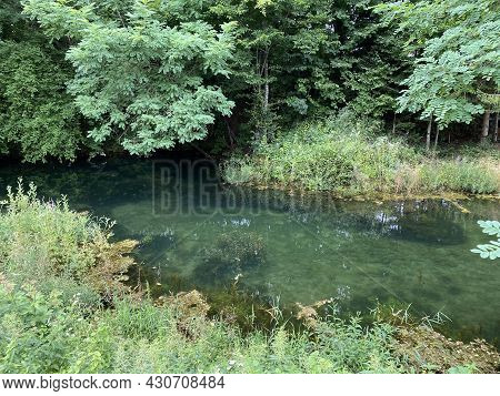 Water Source Of The Zagorska Pec In Desmerice Or Zagorska Cave Water Spring - Ogulin, Croatia (izvor