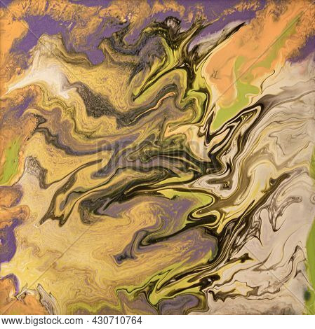 Abstract Background In Fluidart Style For Backgrounds, Banners, Posters, Paintings. Stock Illustrati