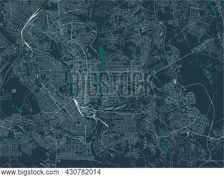 Map Of The City Of Donetsk, Ukraine