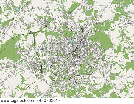 Map Of The City Of Chemnitz, Germany