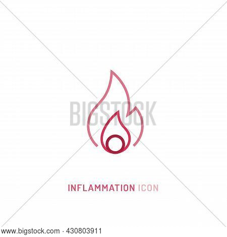 Inflammation, Pain, Angriness Sign. Editable Vector Illustration In Modern Outline Style