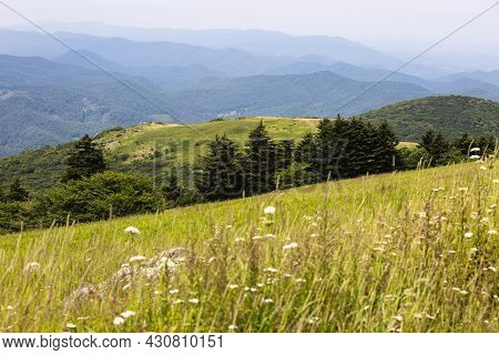 View From Whitetop Mountain In The Appalachian Mountains In Virginia