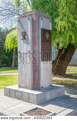 Zory, Poland - June 4, 2021: Monument In Memory Of Fighting For Freedom Poland.