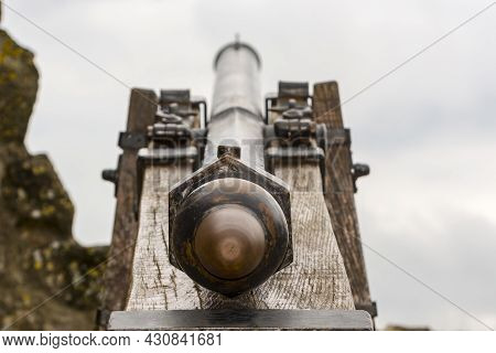 Old Medieval Cannon In The Fortress Of Szigliget