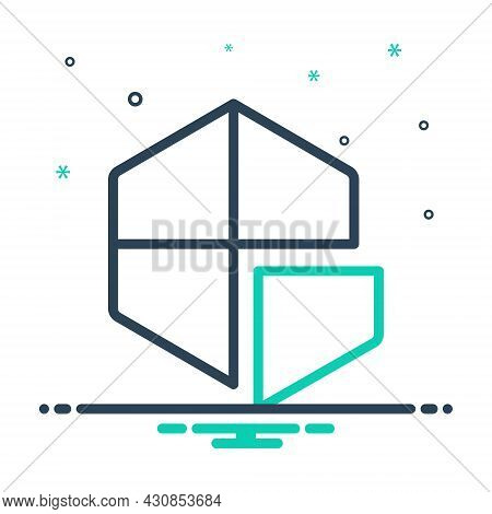 Mix Icon For Section Part Piece Segment Fragment Component Division Portion