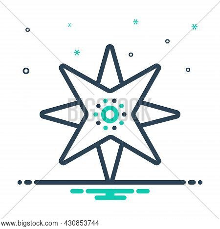 Mix Icon For Northern Compass Septentrional Direction Compass
