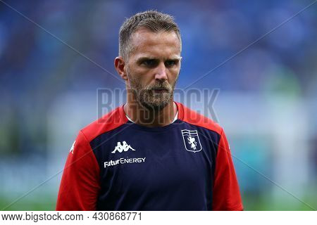 Milano, 21 August 2021. Domenico Criscito Of Genoa Cfc  During Warm Up Before  The Serie A Match Bet