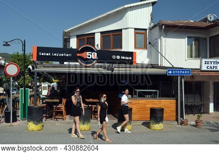 Akyaka - slow city in Turkey.August 1,2021. Mugla,Turkey