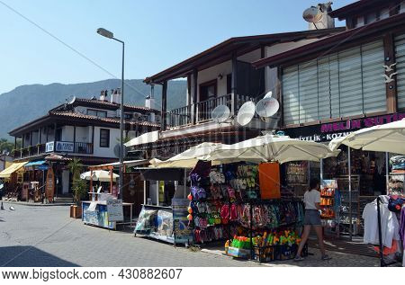 Akyaka - slow city in Turkey.August 1,2021. Mugla,Turkey